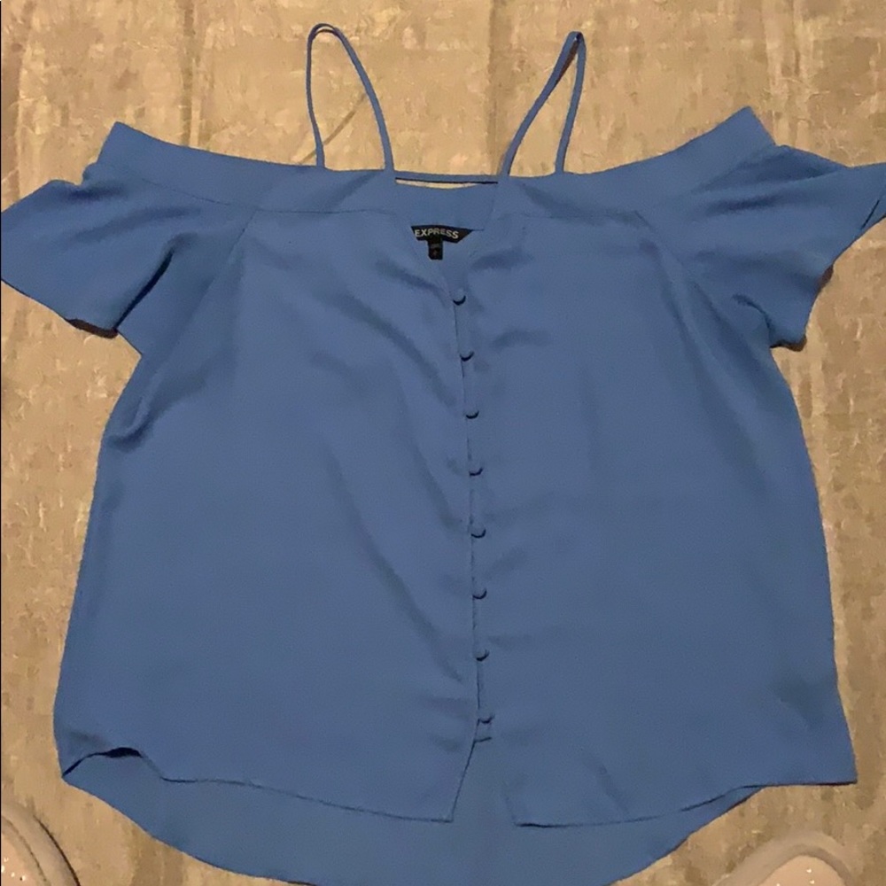 Express blue rayon blouse